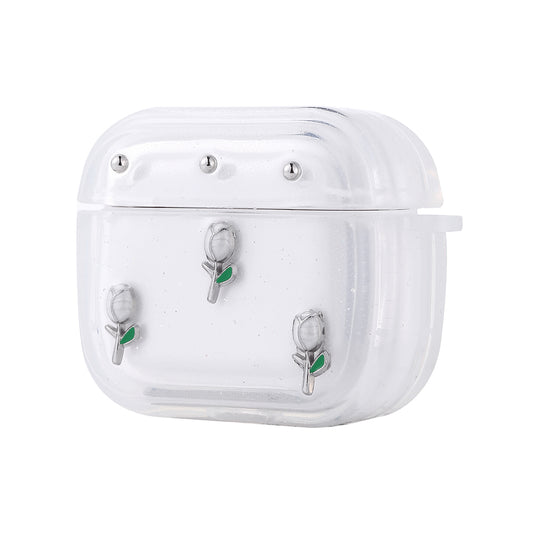 Apple Airpods 3rd Generation Zore Airbag 44 Airbag Design Glitter Transparent Polar Case Tulip 