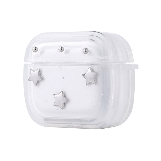 Apple Airpods 3rd Generation Zore Airbag 44 Airbag Design Glitter Transparent Polar Case Star 