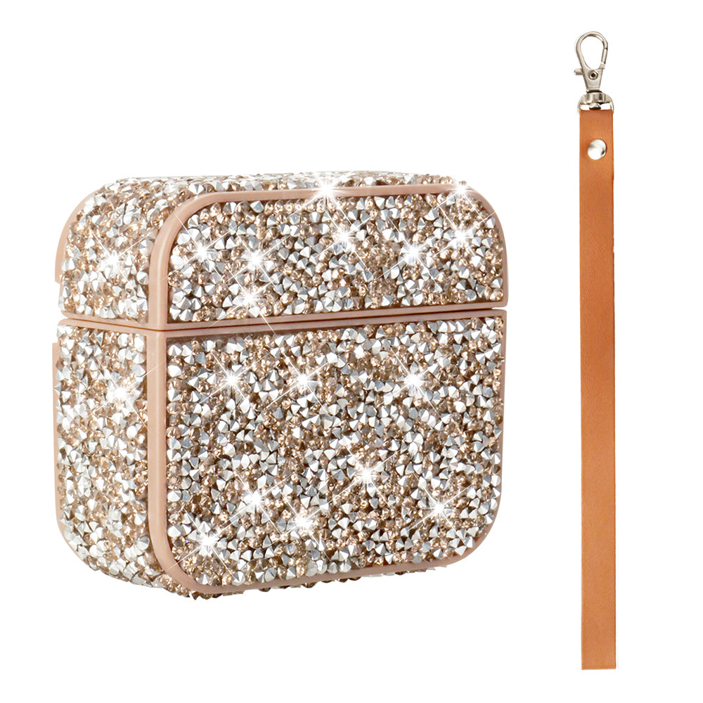 Apple Airpods 3. Nesil Zore Airbag 45 Bilek Askı Aparatlı Simli Şeffaf Kılıf Gri