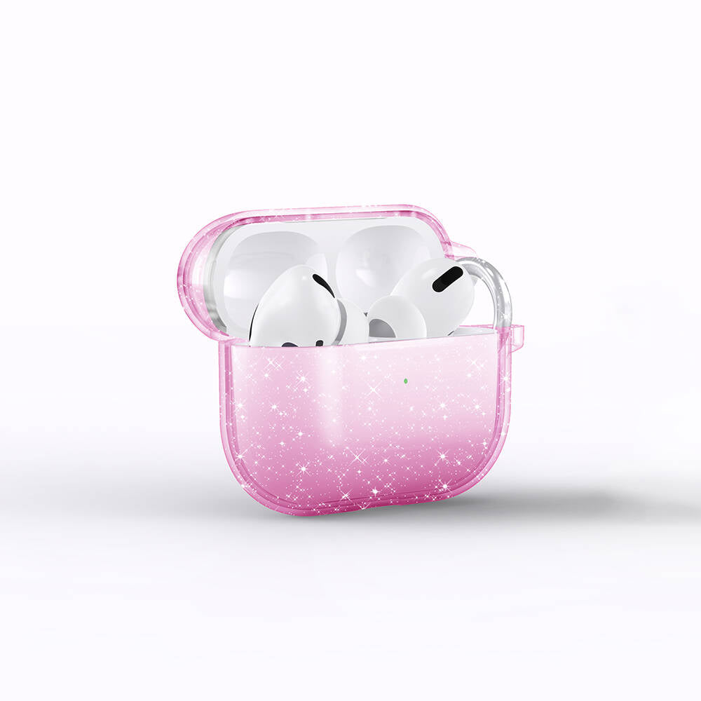 Apple Airpods 3rd Generation Zore Allstar Airbag 32 Shining Glitter Transparent Colorful Case Pink