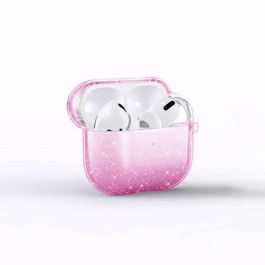 Apple Airpods 3rd Generation Zore Allstar Airbag 32 Shining Glitter Transparent Colorful Case Pink