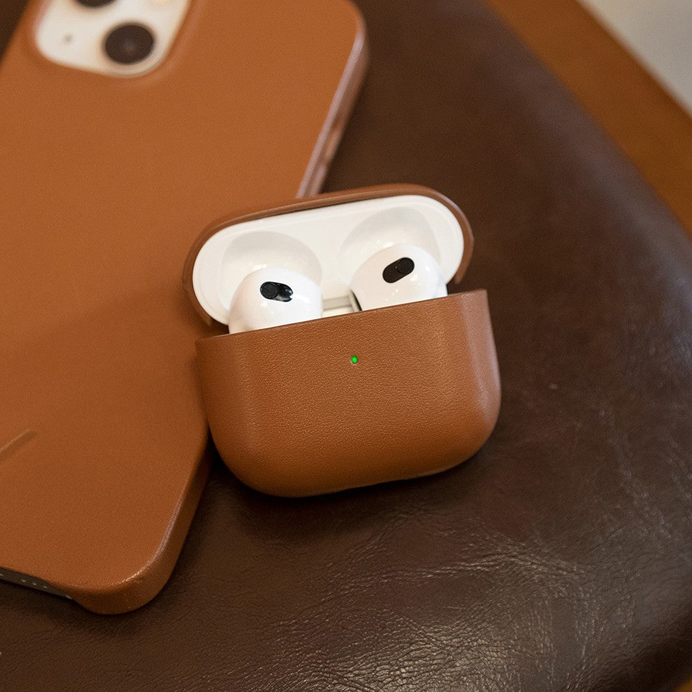 Apple AirPods 3.Nesil Kılıf M-Safe Şarj Özellikli Native Union Hakiki Nappa Derisi Klasik Kapak