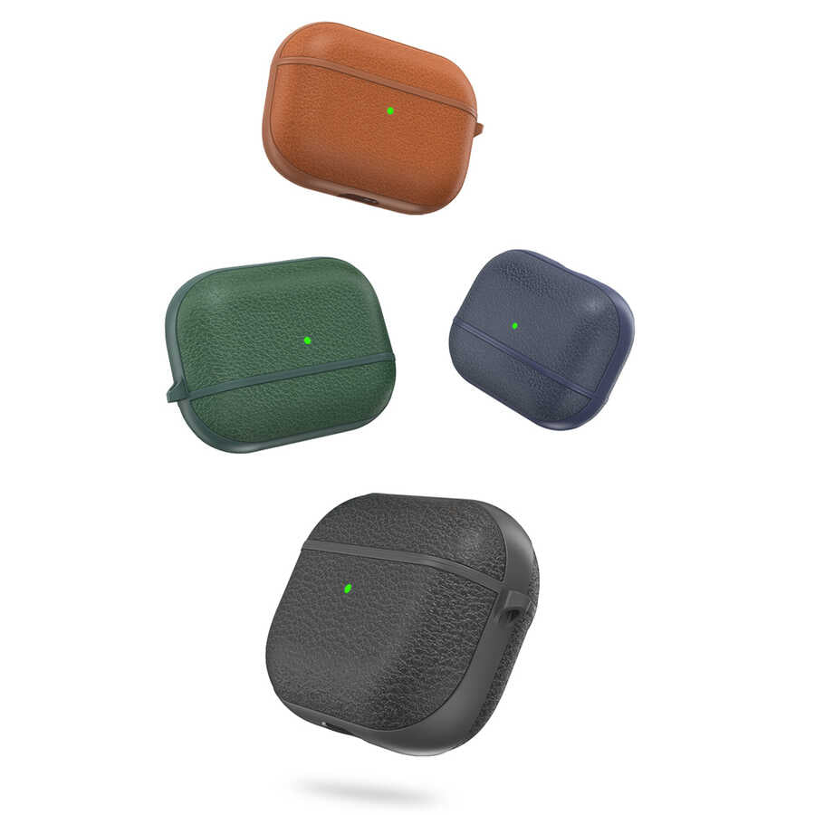 Apple Airpods 3rd Generation Case Wiwu Calfskin Case Black 