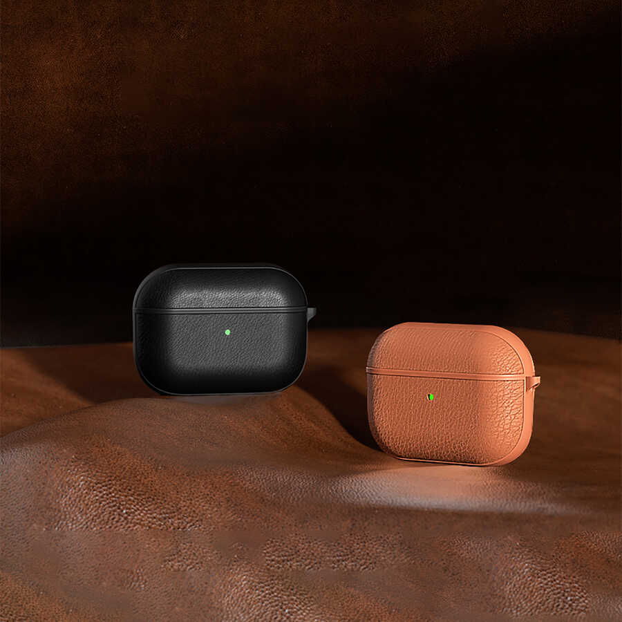 Apple Airpods 3rd Generation Case Wiwu Calfskin Case Black 