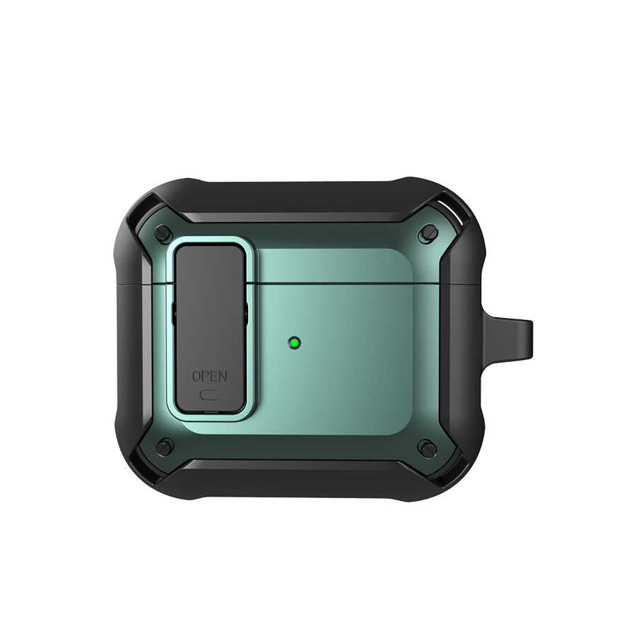 Apple Airpods 3rd Generation Case Wiwu Mecha Case Black-Green 