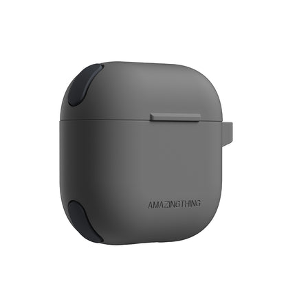 Apple Airpods 4 Amazingthing Airbag Köşe Tasarımlı Omni Serisi Silikon Kapak Siyah