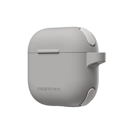 Apple Airpods 4 Amazingthing Airbag Köşe Tasarımlı Omni Serisi Silikon Kapak Siyah