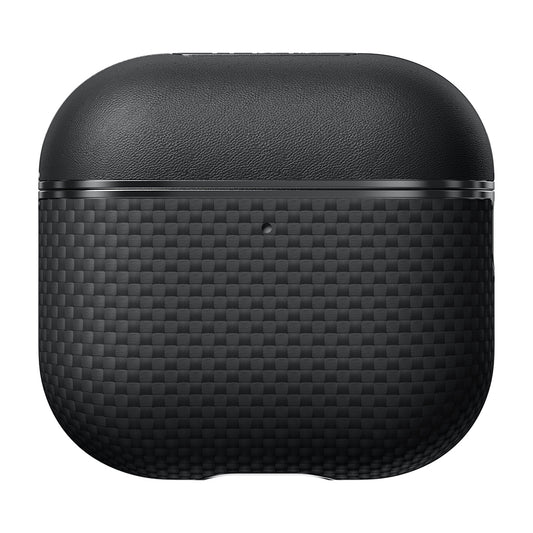 Apple Airpods 4 Case 1500D Aramid Fiber Pitaka Ultra-Slim Classic Series Black-Grey Twill Cover Black-Grey 