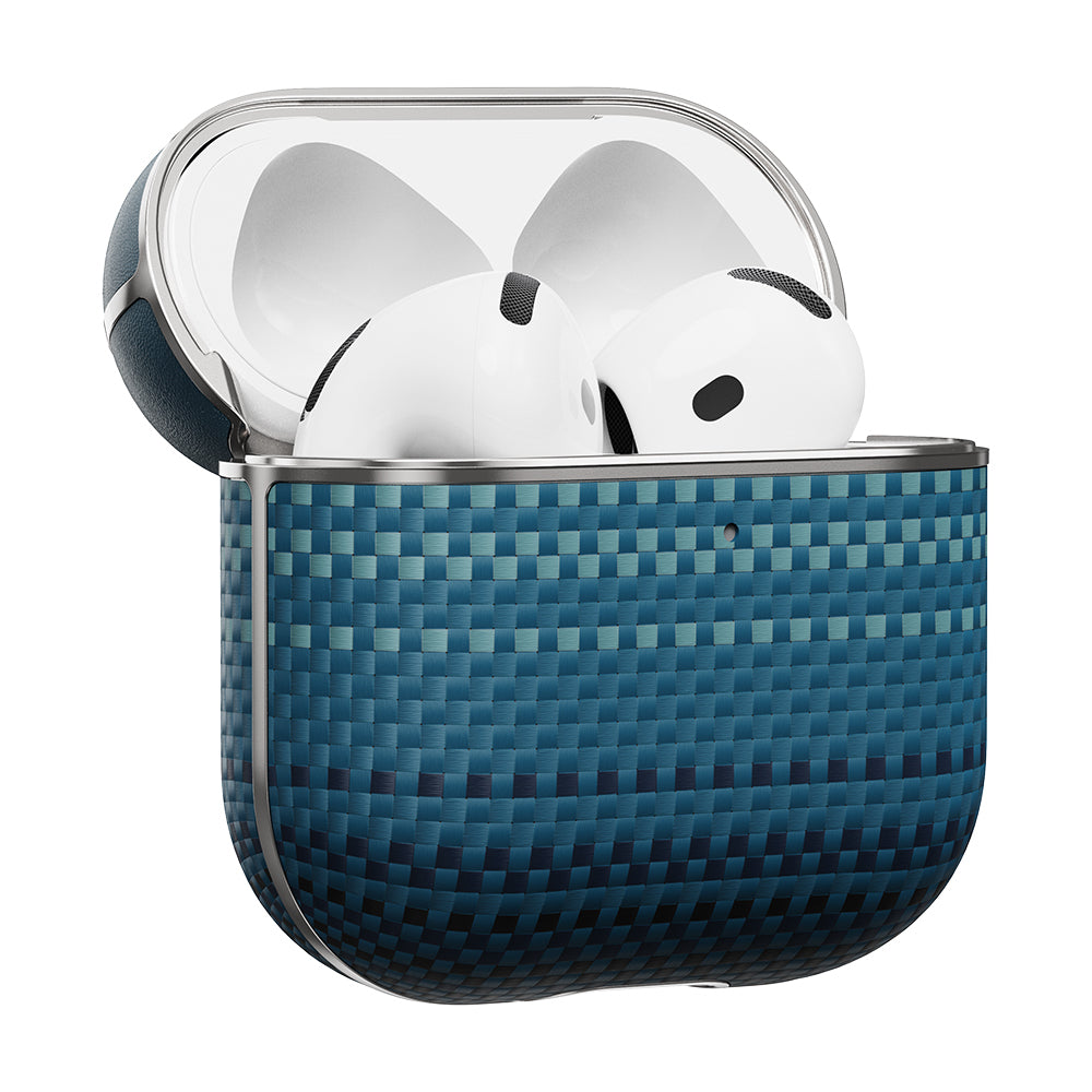 Apple Airpods 4 Case Aramid Fiber Pitaka Tactile Woven Sunset-Moonrise Series Cover Brown 