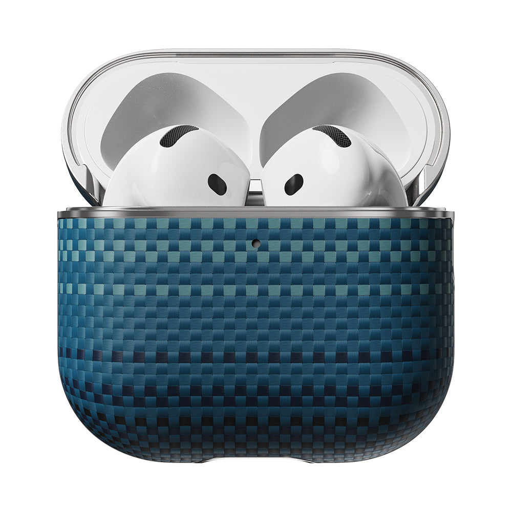 Apple Airpods 4 Case Aramid Fiber Pitaka Tactile Woven Sunset-Moonrise Series Cover Brown 