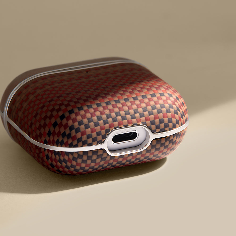 Apple Airpods 4 Case Aramid Fiber Pitaka Tactile Woven Sunset-Moonrise Series Cover Blue 