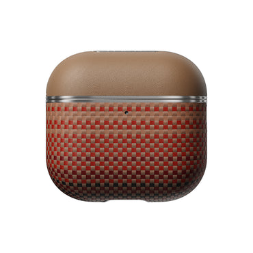 Apple Airpods 4 Case Aramid Fiber Pitaka Tactile Woven Sunset-Moonrise Series Cover Brown 