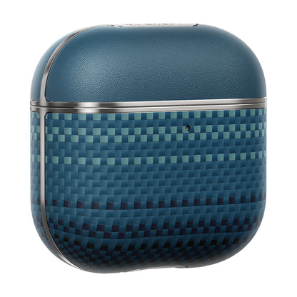 Apple Airpods 4 Kılıf Aramid Fiber Pitaka Tactile Woven Sunset-Moonrise Serisi Sunset Kapak Mavi