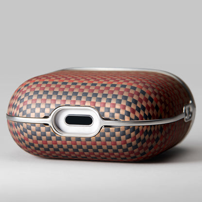 Apple Airpods 4 Kılıf Aramid Fiber Pitaka Tactile Woven Sunset-Moonrise Serisi Sunset Kapak Mavi