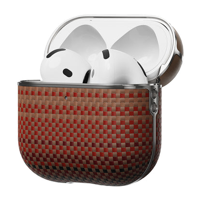 Apple Airpods 4 Kılıf Aramid Fiber Pitaka Tactile Woven Sunset-Moonrise Serisi Sunset Kapak Mavi