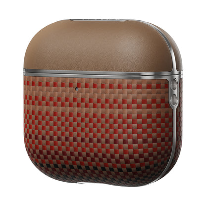 Apple Airpods 4 Kılıf Aramid Fiber Pitaka Tactile Woven Sunset-Moonrise Serisi Sunset Kapak Mavi