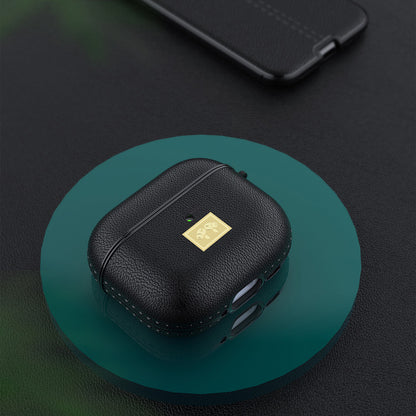 Apple Airpods 4 Kılıf Deri Görünümlü Askı Aparatlı Wlons Kılıf Koyu Yeşil
