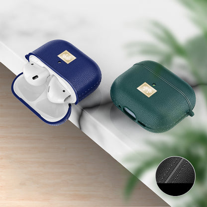 Apple Airpods 4 Kılıf Deri Görünümlü Askı Aparatlı Wlons Kılıf Koyu Yeşil