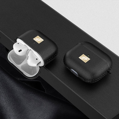 Apple Airpods 4 Kılıf Deri Görünümlü Askı Aparatlı Wlons Kılıf Lacivert