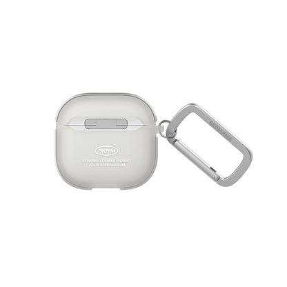 Apple Airpods 4 Kılıf Skinarma Transparan Mat Tasarım Kinzoku Kılıf Siyah