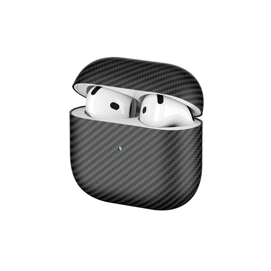 Apple Airpods 4 Zore Airbag 43 600D Carbon Fiber Headphone Case Black