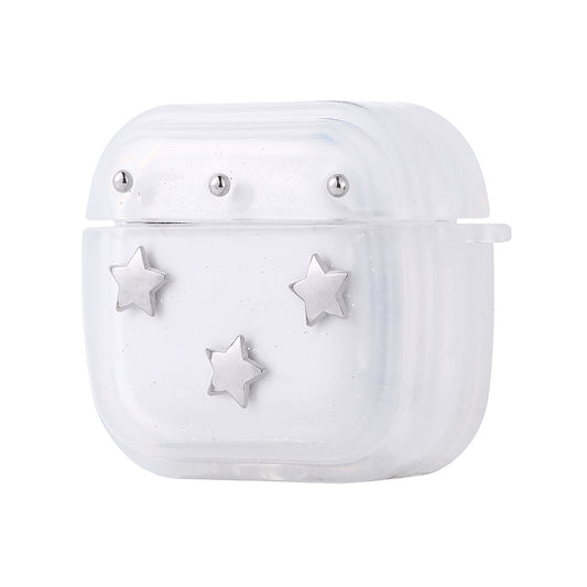 Apple Airpods 4 Zore Airbag 44 Airbag Design Glitter Transparent Polar Case Star 