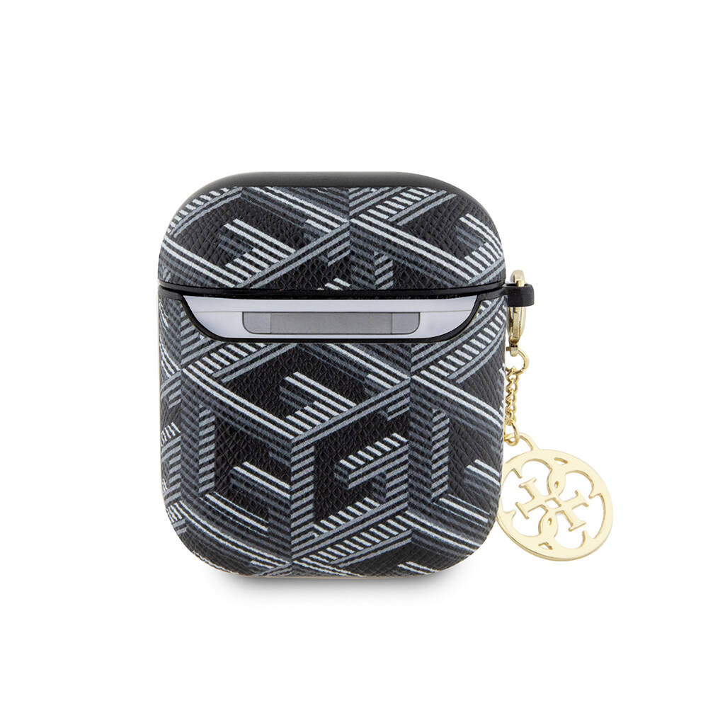 Apple Airpods Case Guess Original Licensed G Cube Patterned 4G Ornamental Chain Cover Brown