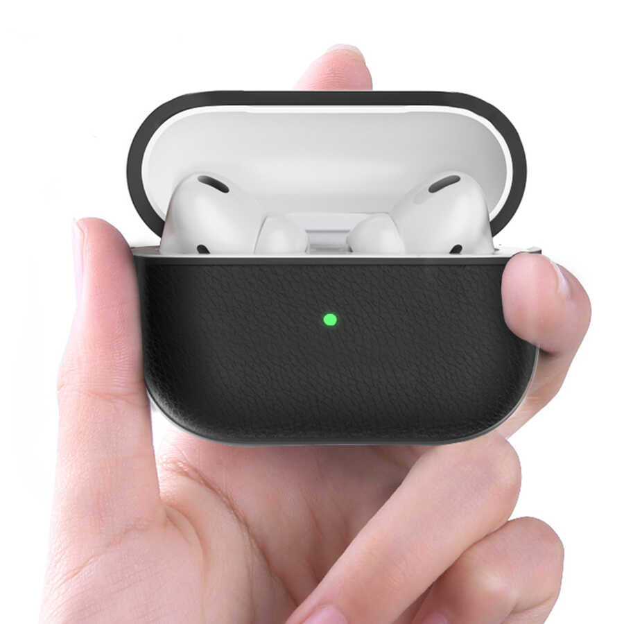 Apple Airpods Case Wiwu Calfskin Case Navy Blue 