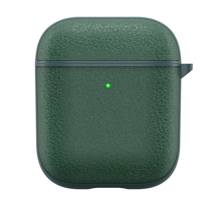Apple Airpods Case Wiwu Calfskin Case Green 