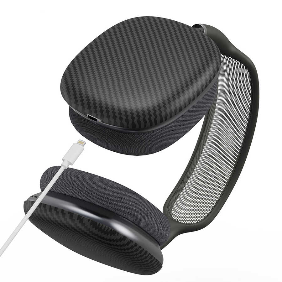 Apple Airpods Max Wiwu Armor Kevlar Protective Case Black