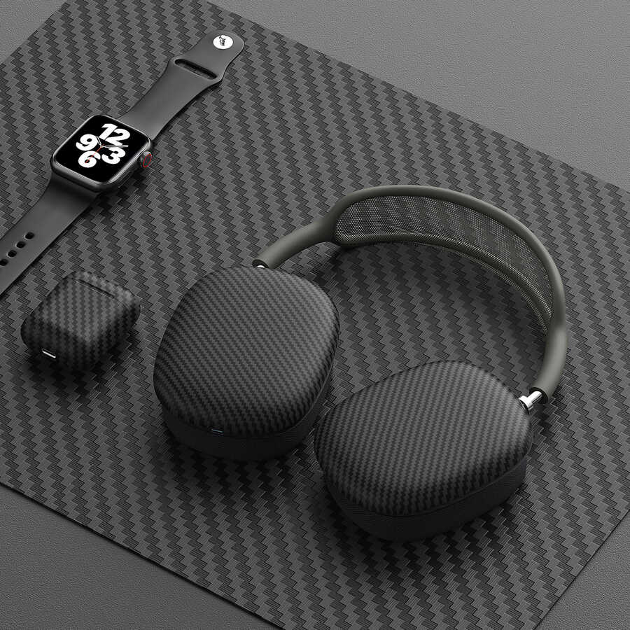 Apple Airpods Max Wiwu Armor Kevlar Protective Case Black