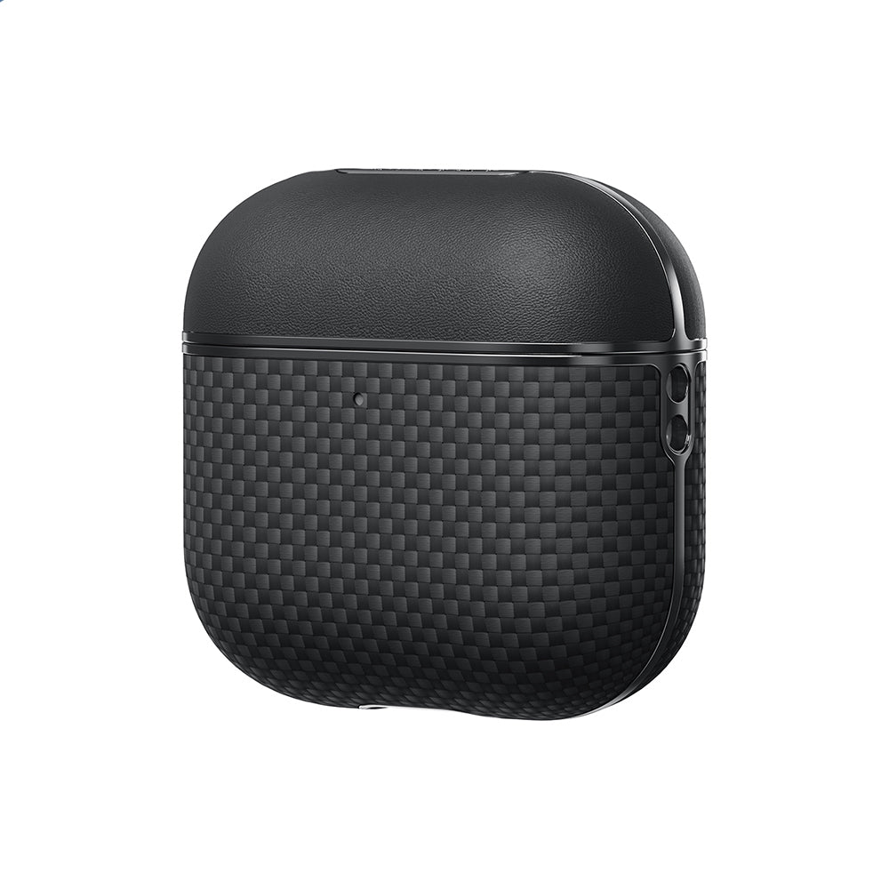 Apple Airpods Pro 2 Case 1500D Aramid Fiber Pitaka Ultra-Slim Classic Series Black-Grey Twill Cover Black-Grey 