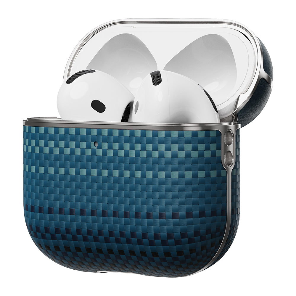 Apple Airpods Pro 2 Case Aramid Fiber Pitaka Tactile Woven Sunset-Moonrise Series Cover Blue 