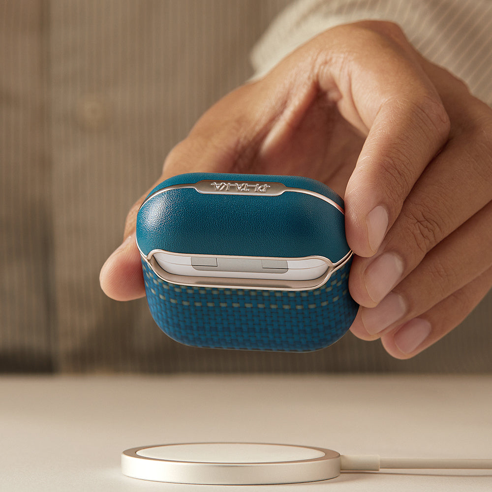 Apple Airpods Pro 2 Case Aramid Fiber Pitaka Tactile Woven Sunset-Moonrise Series Cover Blue 