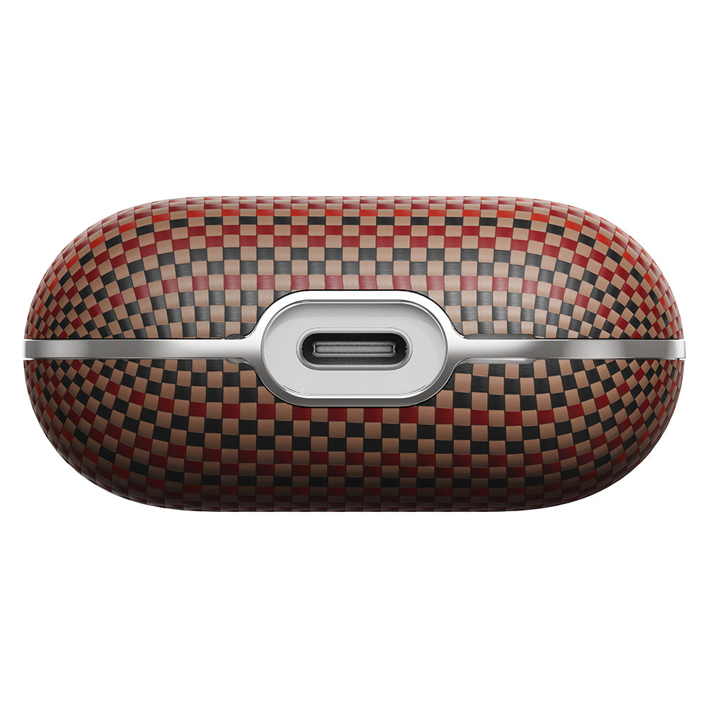 Apple Airpods Pro 2 Case Aramid Fiber Pitaka Tactile Woven Sunset-Moonrise Series Cover Brown 