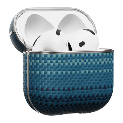 Apple Airpods Pro 2 Kılıf Aramid Fiber Pitaka Tactile Woven Sunset-Moonrise Serisi Sunset Kapak Kahverengi