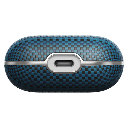 Apple Airpods Pro 2 Kılıf Aramid Fiber Pitaka Tactile Woven Sunset-Moonrise Serisi Sunset Kapak Mavi