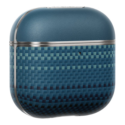 Apple Airpods Pro 2 Kılıf Aramid Fiber Pitaka Tactile Woven Sunset-Moonrise Serisi Sunset Kapak Kahverengi