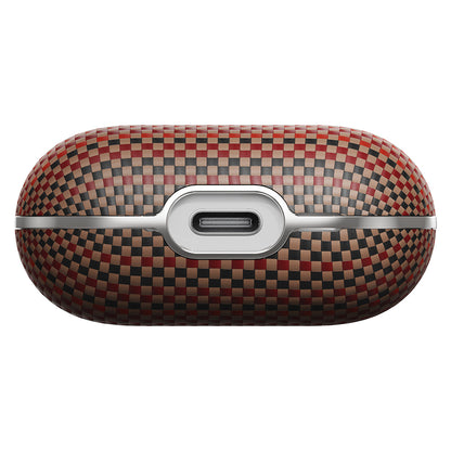 Apple Airpods Pro 2 Kılıf Aramid Fiber Pitaka Tactile Woven Sunset-Moonrise Serisi Sunset Kapak Kahverengi