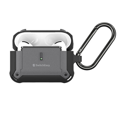 Apple Airpods Pro 2 Kılıf Askılı Sağlam Tasarımlı Lisanslı Switcheasy Guardian Kapak Gri