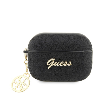Apple Airpods Pro 2 Case GUESS Glitter 4G Charm Cover Black
