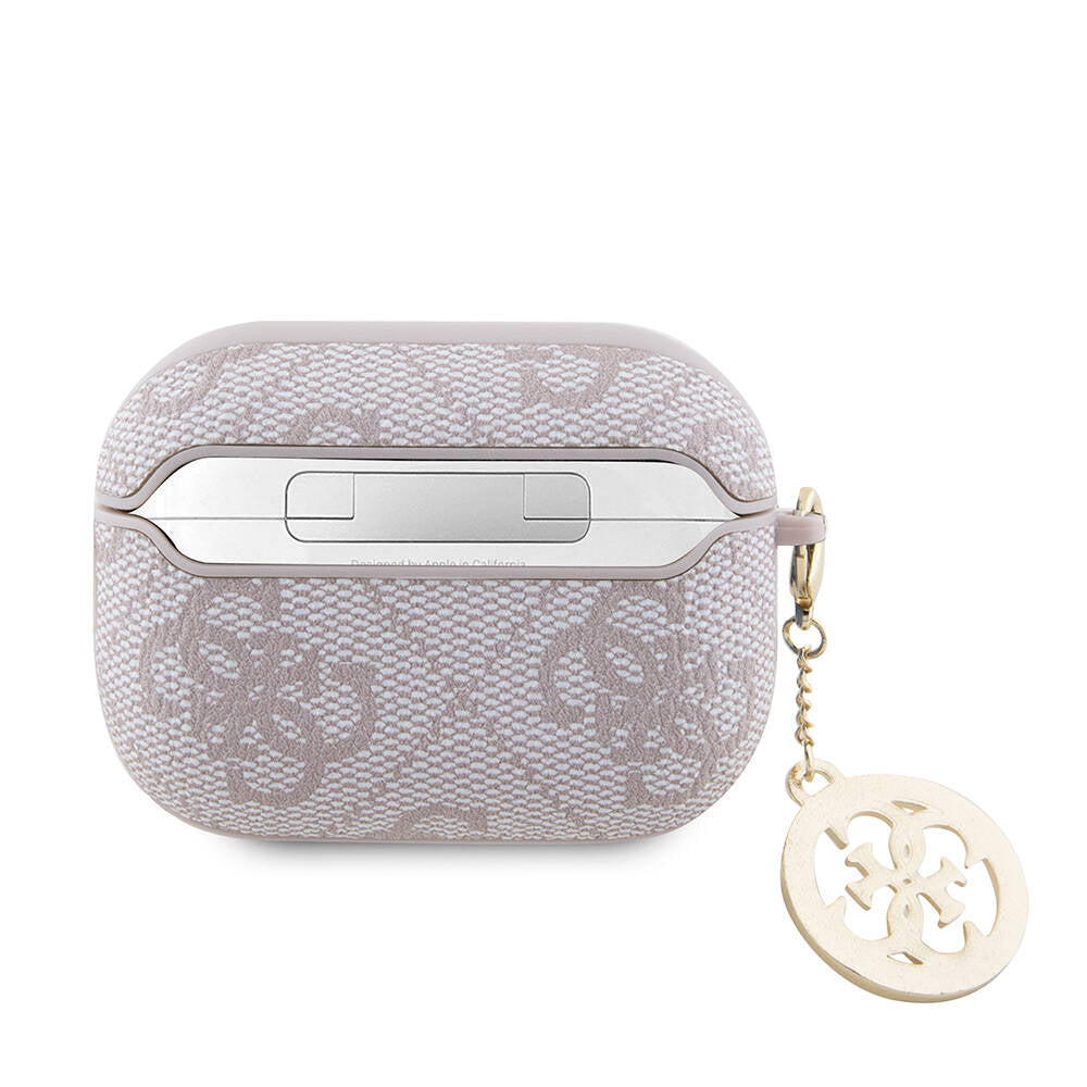 Apple Airpods Pro 2 Case Guess Original Licensed 4G Patterned Stone 4G Ornamental Chain Cover Pink