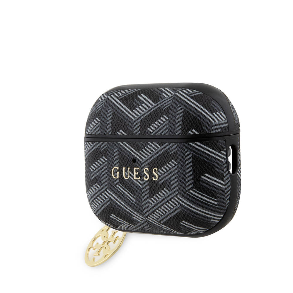 Apple Airpods Pro 2 Case Guess Original Licensed G Cube Patterned 4G Ornamental Chain Cover Brown