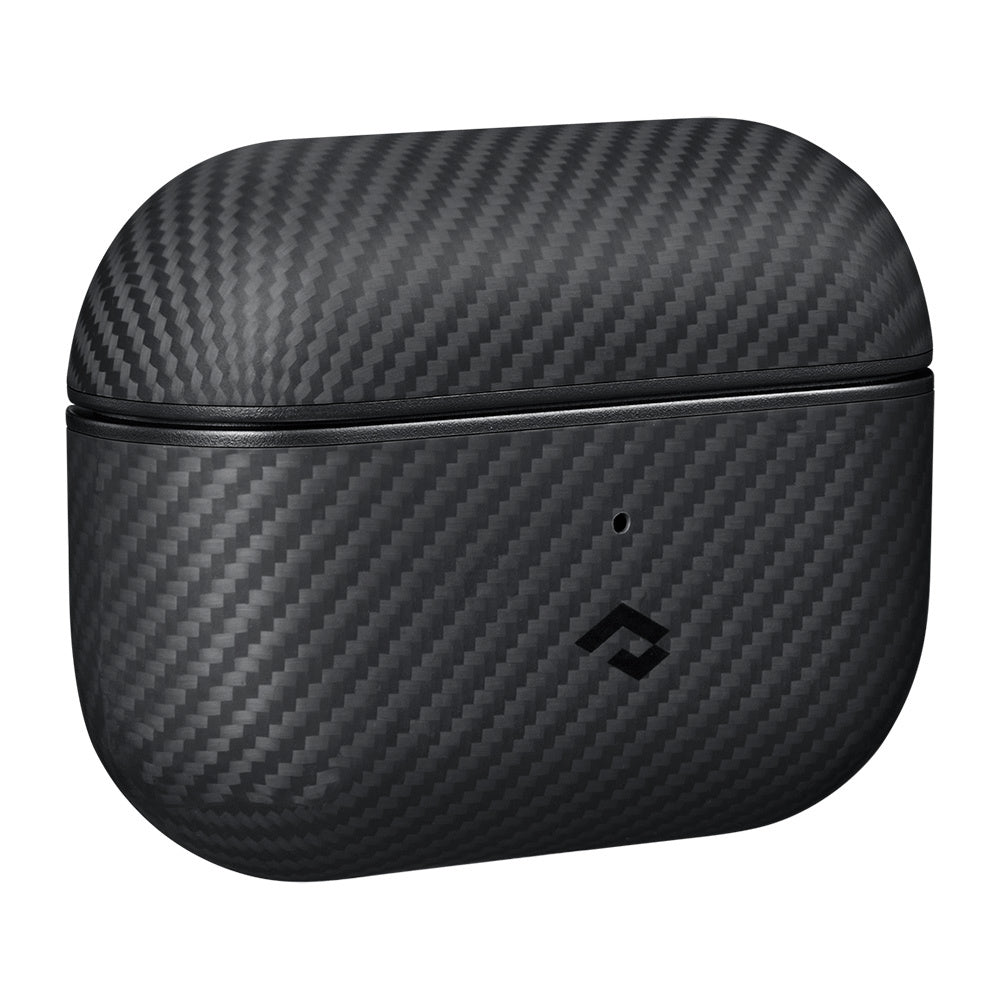 Apple Airpods Pro 2 Kılıf M-safe Şarj Özellikli 600D Aramid Fiber Pitaka Classic Serisi Black-Grey Twill Kılıf Siyah-Gri