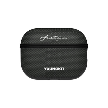 Apple Airpods Pro 2 Kılıf M-safe Şarj Özellikli Aramid Fiber Youngkit 1500D Kevlar Extreme Wing Serisi Kapak Siyah