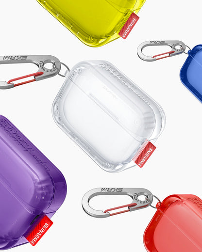Apple Airpods Pro 2 Kılıf SkinArma Şeffaf Renkli Airbagli Tasarım Saido Kılıf Lacivert