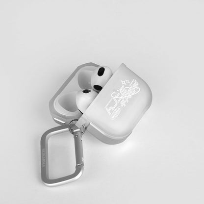 Apple Airpods Pro 2 Kılıf SkinArma Transparan Mat Tasarım Kinzoku Kılıf Beyaz