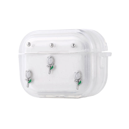 Apple Airpods Pro 2 Zore Airbag 44 Airbag Tasarımlı Simli Şeffaf Kutup Kılıf Lale