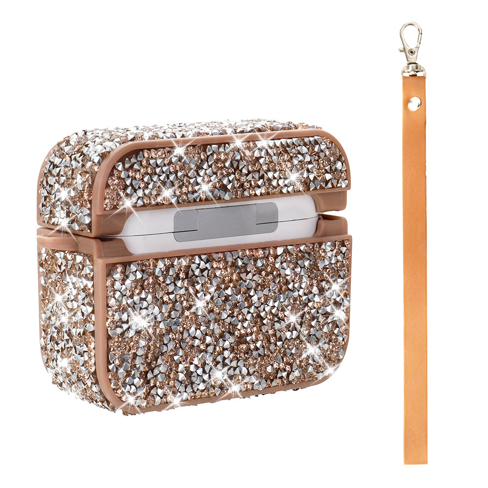 Apple Airpods Pro 2 Zore Airbag 45 Bilek Askı Aparatlı Simli Şeffaf Kılıf Pembe