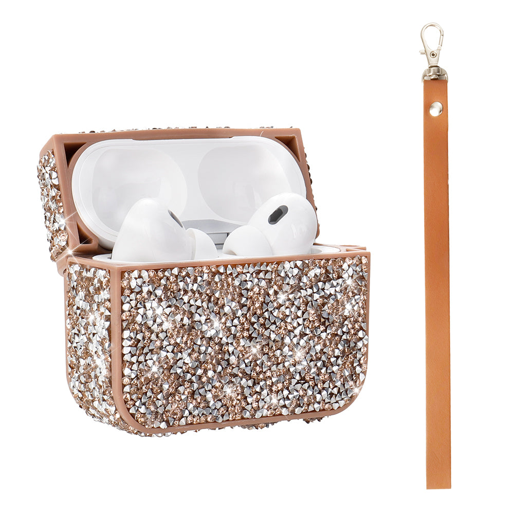 Apple Airpods Pro 2 Zore Airbag 45 Bilek Askı Aparatlı Simli Şeffaf Kılıf Gold